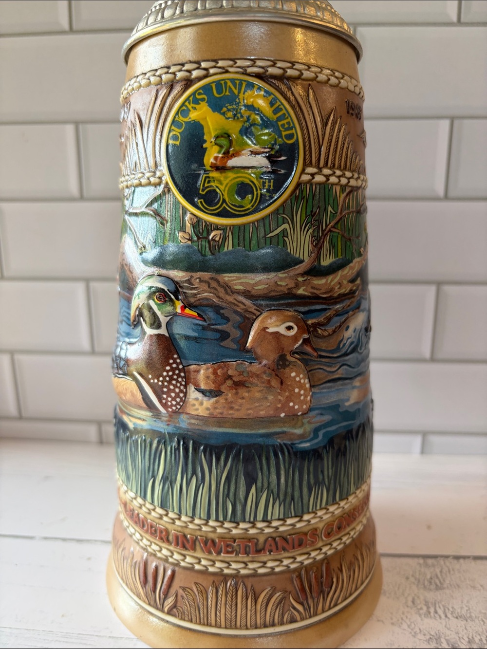50th Anniversary Decorative Stein - Brown/Gold